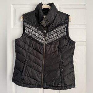 Women’s Fair Isle Eddie Bauer Goose Down Vest M